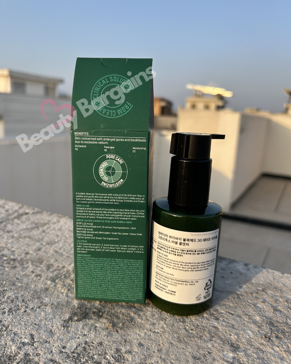 SOME BY MI BYE BYE BLACKHEAD 30 DAYS MIRACLE GREEN TEA TOX BUBBLE CLEANSER 120 G