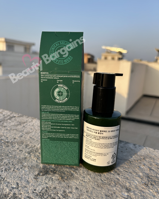 SOME BY MI BYE BYE BLACKHEAD 30 DAYS MIRACLE GREEN TEA TOX BUBBLE CLEANSER 120 G