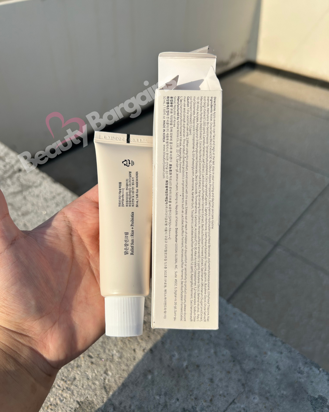BEAUTY OF JOSEON RICE + PROBIOTICS SUNSCREEN SPF 50+ PA++++. 50 ML SIZE