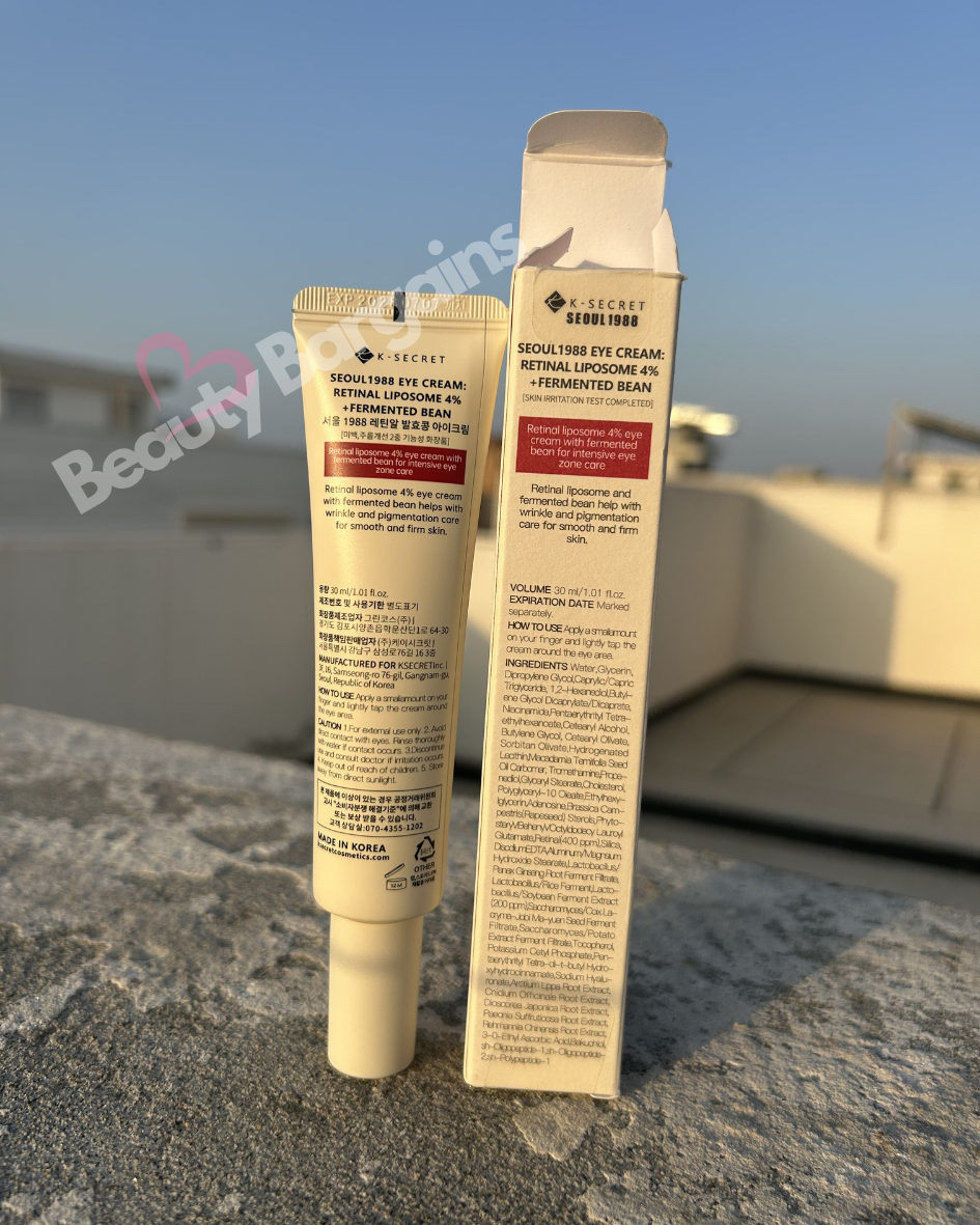 K-SECRET SEOUL 1988 RETINAL LIPSOME 4% + FERMENTED BEAN EYE CREAM 30 ML