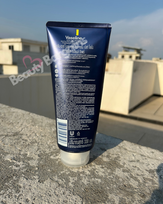 VASELINE OVERNIGHT RADIANCE REPAIR GLUTA SERUM BURST LOTION 330 ML FULL SIZE.