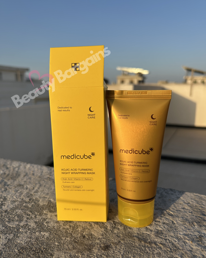 MEDICUBE KOJIC ACID TURMERIC NIGHT WRAPPING MASK 75 ML.