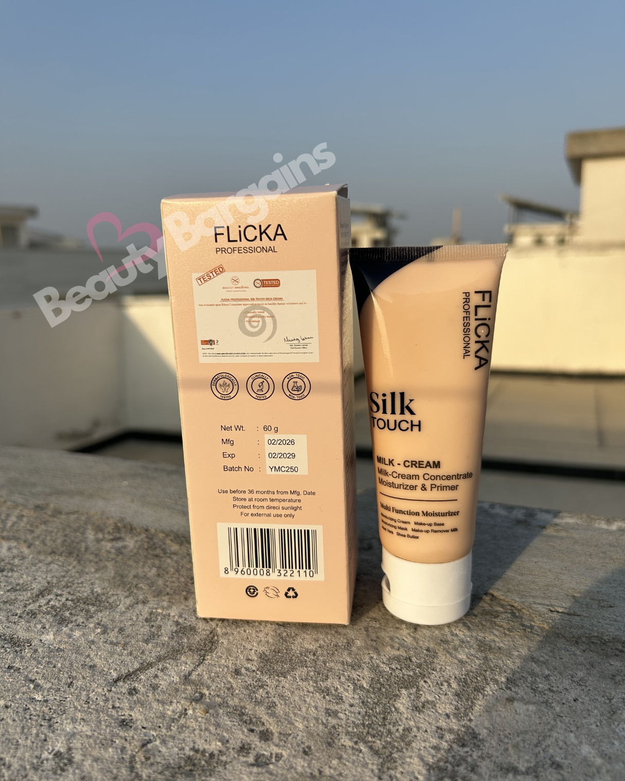 Flicka professional silk touch milk cream moisturiser and primer
