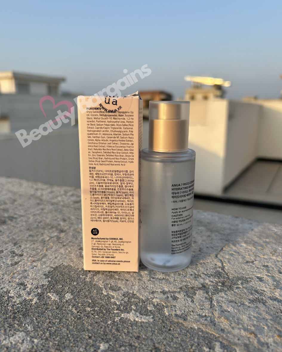 ANUA RICE 7 + CERAMIDE HYDRATING BARRIER SERUM 50 ML.