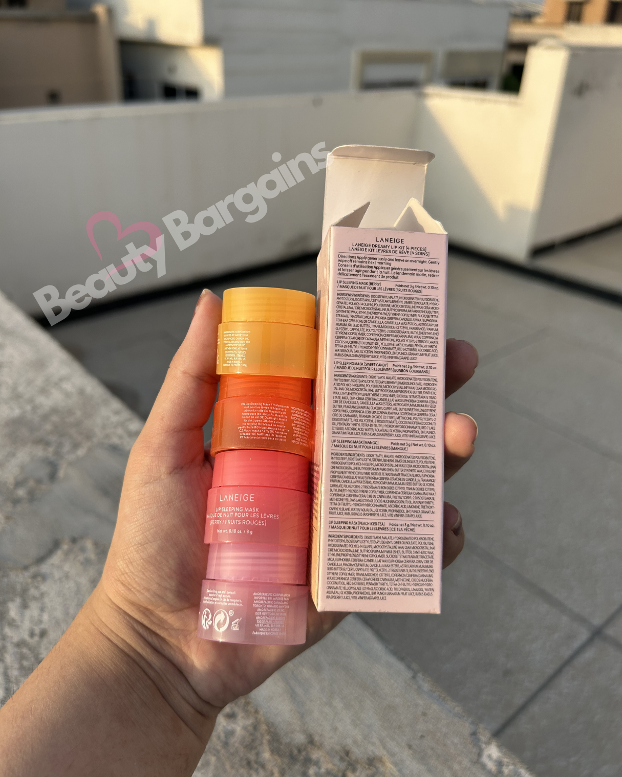 LANEIGE LIP DREAMY KIT LIP SLEEPING MASK BUNDLE OF 4.