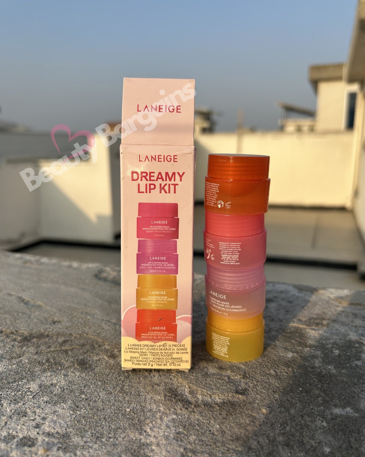 LANEIGE LIP DREAMY KIT LIP SLEEPING MASK BUNDLE OF 4.