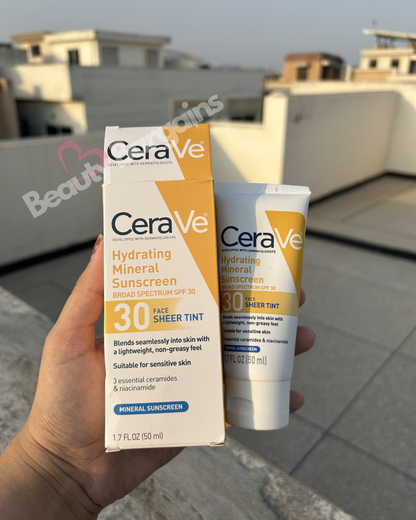 CERA VE HYDRATING MINERAL ULTRA SHEER TINTED SUNSCREEN SPF 30 50 ML