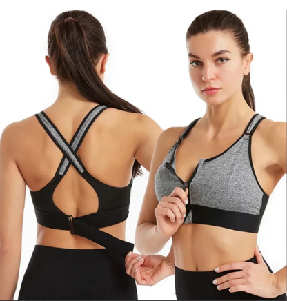 Front Zipper Sports Bra (Free size) Premium Stuff