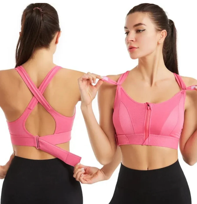 Front Zipper Sports Bra (Free size) Premium Stuff