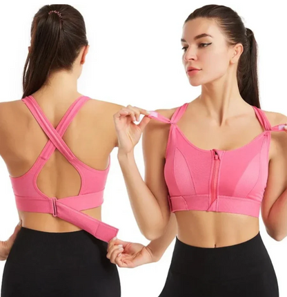 Front Zipper Sports Bra (Free size) Premium Stuff